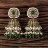 Antique Pearl Earring With Mehndi Plating