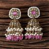 Antique Pearl Earring With Mehndi Plating