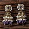 Antique Pearl Earring With Mehndi Plating