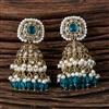 Antique Pearl Earring With Mehndi Plating