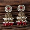 Antique Pearl Earring With Mehndi Plating