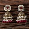 Antique Pearl Earring With Mehndi Plating