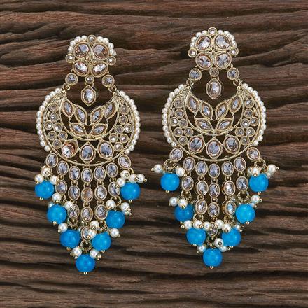 Antique Chand Earring With Mehndi Plating