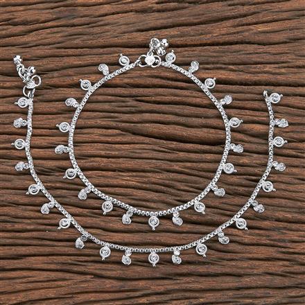 Antique Classic Payal With Rhodium Plating