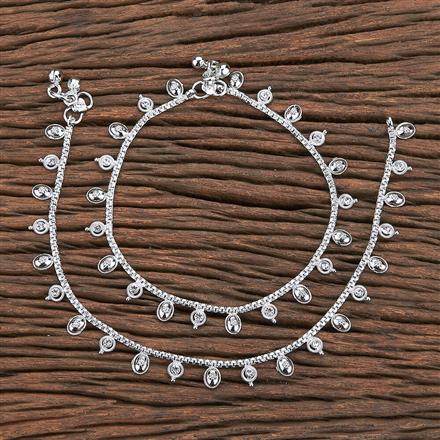 Antique Classic Payal With Rhodium Plating