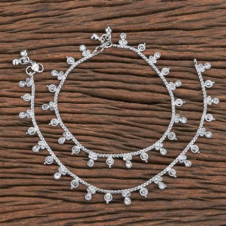 Antique Classic Payal With Rhodium Plating