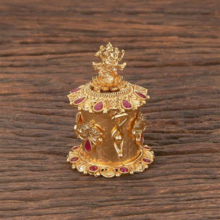 Antique Classic Sindoor Box With Gold Plating