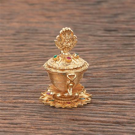 Antique Classic Sindoor Box With Gold Plating