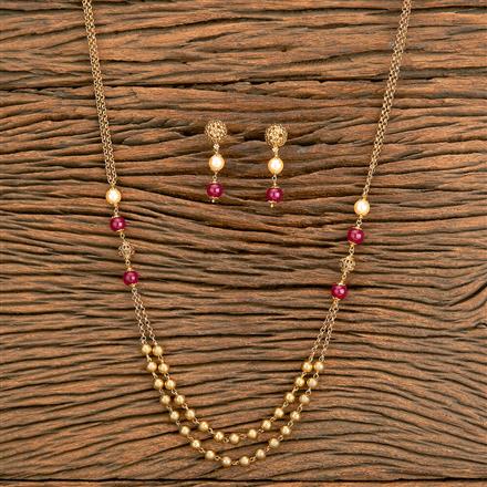 Antique Long Necklace With Gold Plating