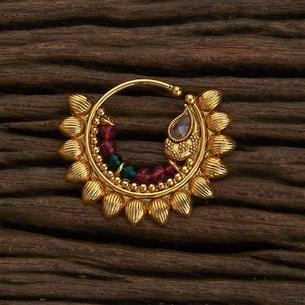 Antique Pressing Nose Ring With Gold Plating