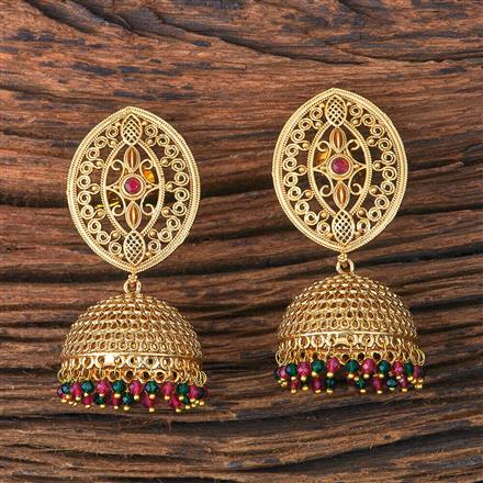 Antique Jhumki With Gold Plating