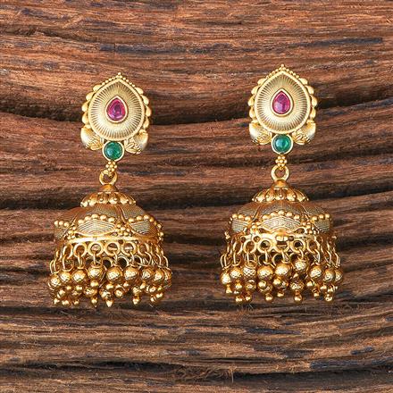 Antique Jhumki With Gold Plating