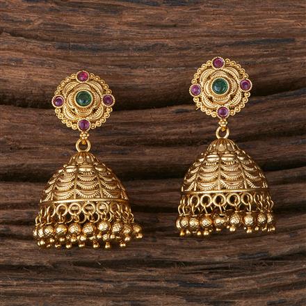 Antique Jhumki With Gold Plating
