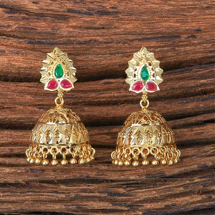 Antique Jhumki With Gold Plating