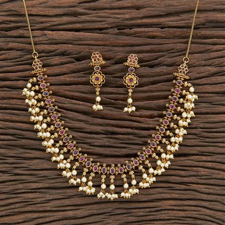 Antique South Indian Necklace With Gold Plating