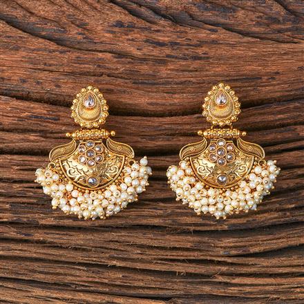 Antique Pearl Earring With Gold Plating