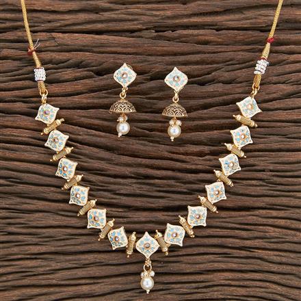 Antique Meenakari Necklace With Gold Plating