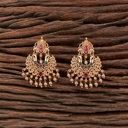 Antique Peacock Earring With Gold Plating