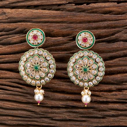 Antique Meenakari Earring With Gold Plating