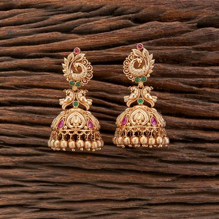 Antique South Indian Earring With Gold Plating