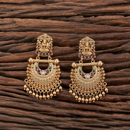 Antique South Indian Earring With Gold Plating