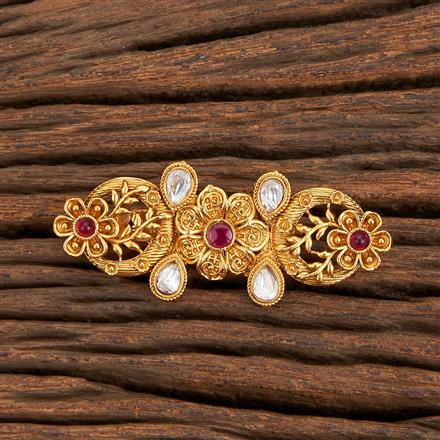 Antique Classic Brooch With Matte Gold Plating