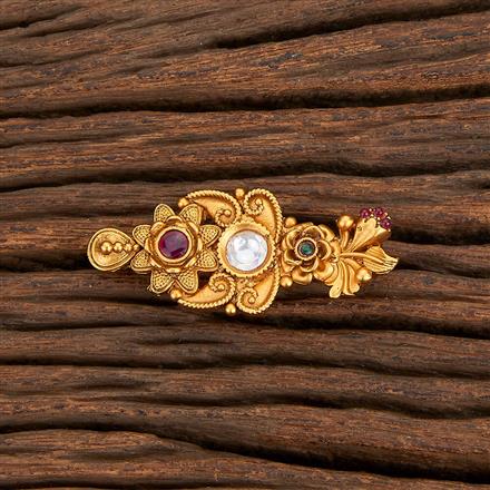 Antique Classic Brooch With Matte Gold Plating