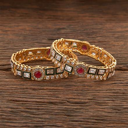 Antique Meenakari Bangles With Gold Plating