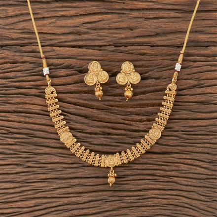 Antique Plain Gold Necklace With Gold Plating