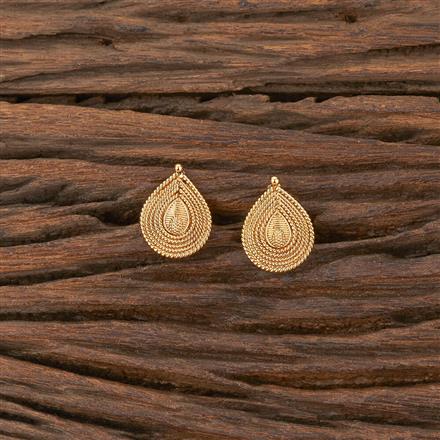 Antique Plain Gold Earring With Gold Plating