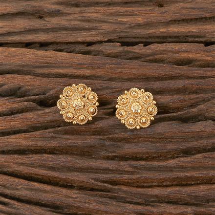 Antique Plain Gold Earring With Gold Plating