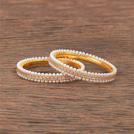 Antique Pearl Bangles With Gold Plating