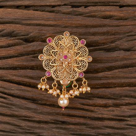 Antique Pearl Brooch With Gold Plating