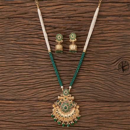 Antique Pearl Pendant Set With Gold Plating