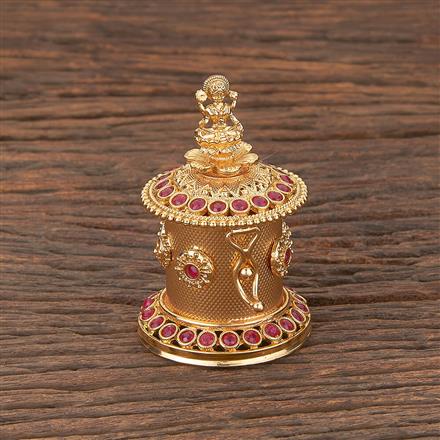Antique Classic Sindoor Box With Gold Plating