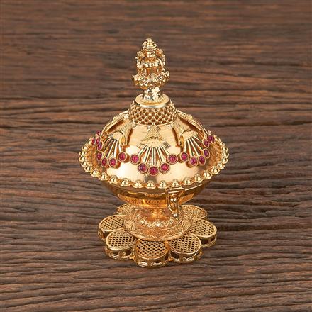 Antique Classic Sindoor Box With Gold Plating