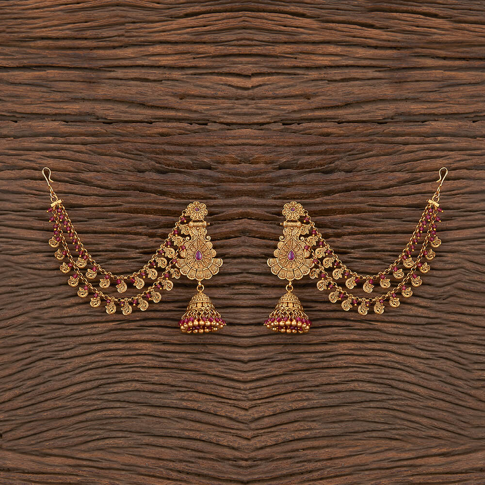 Buy Antique Bahubali Earring With Matte Gold Plating 217226