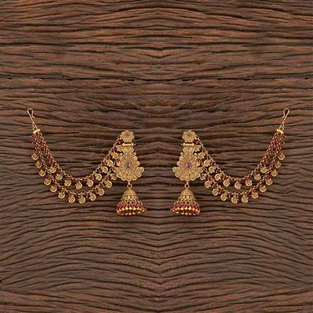 Gold Bahubali Earring Set Buy Antique Bahubali Earring With Matte