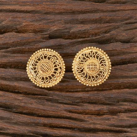 Antique Plain Gold Earring With Gold Plating