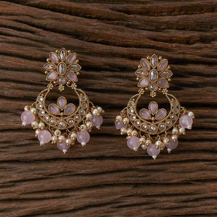 Antique Chand Earring With Mehndi Plating