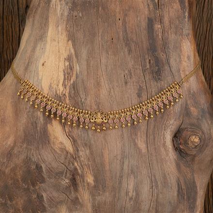 Antique Temple Belt With Matte Gold Plating