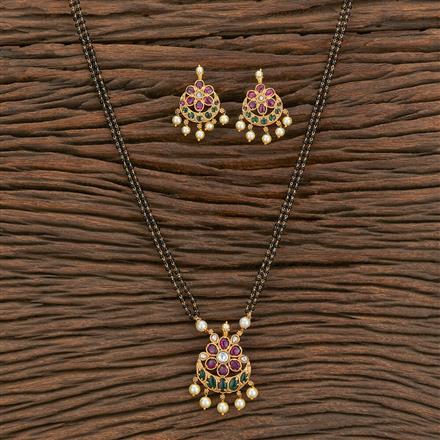 Antique Moti Mangalsutra With Gold Plating