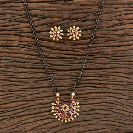 Antique Moti Mangalsutra With Gold Plating