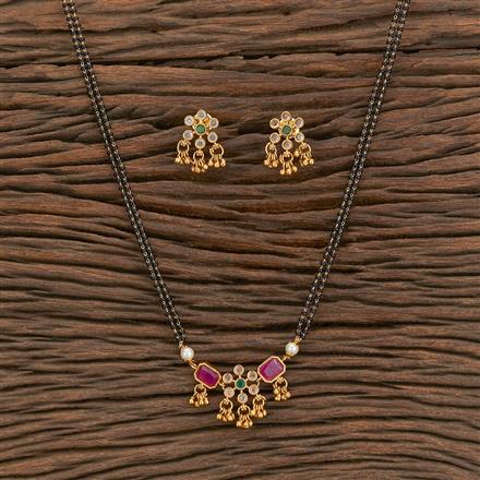 Antique Moti Mangalsutra With Gold Plating