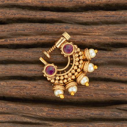 Antique Classic Nose Ring With Matte Gold Plating