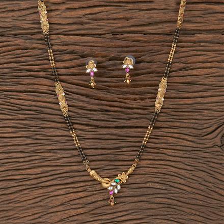 Antique Classic Mangalsutra With Matte Gold Plating