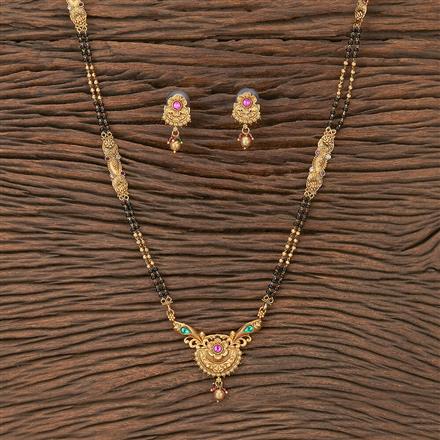 Antique Classic Mangalsutra With Matte Gold Plating