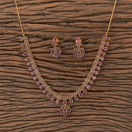 Antique South Indian Necklace With Matte Gold Plating