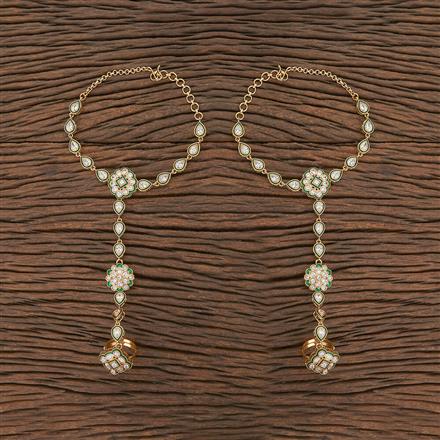 Antique Meenakari Hath Pan With Gold Plating