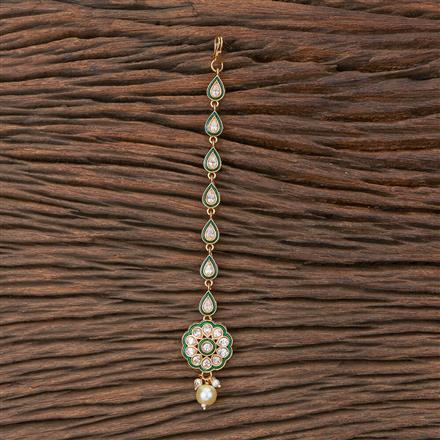 Antique Moti Tikka With Gold Plating